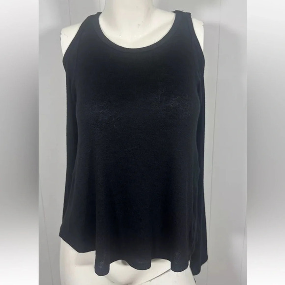 NWT Mossimo Long Sleeve Womens Black Pullover Open Shoulder Knit Shirt Sz XS - Picture 1 of 7